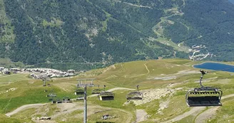 Vue de l'arrivée du télésiège des Jeux
