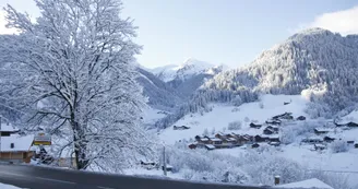 Route d'Arêches en hiver
