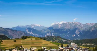 Vue village Contamines Vue village Contamines