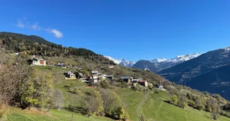 Vue du village depuis la boucle de la pierre à cupules - Feissons sur Salins