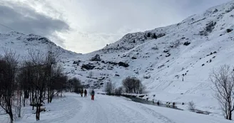 Sentier piéton - Hiver "Tour du petit lac"_Les Menuires