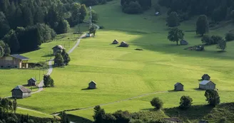 Paysage et village de La Compôte-en-Bauges
