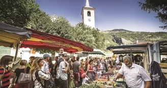 Vue Marché Bourg Saint Maurice