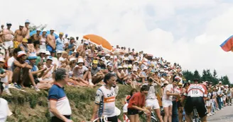 Foule et Gilbert Glauss TDF 1984 Foule et Gilbert Glauss TDF 1984