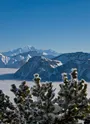 Vue sur les Bauges et le Mont Blanc