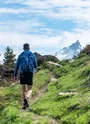 Traileur dans une côte  au dessus de Val Cenis Lanslevillard