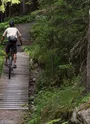 Vttiste sur module en foret de Valfrejus