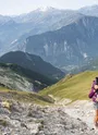 Randonneuse en plein effort